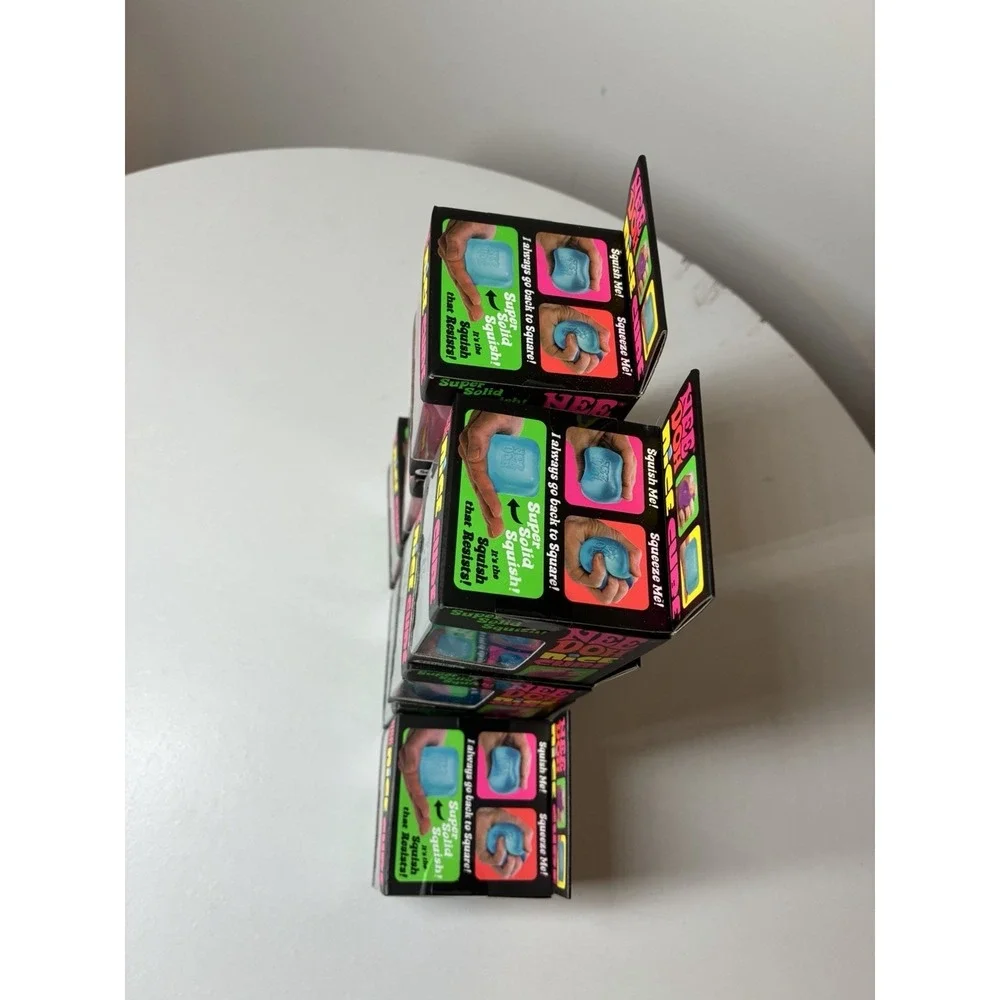 Nee Doh Nice Cube Schylling Slow Squish Fidget Sensory Toy All New Lot Of 7